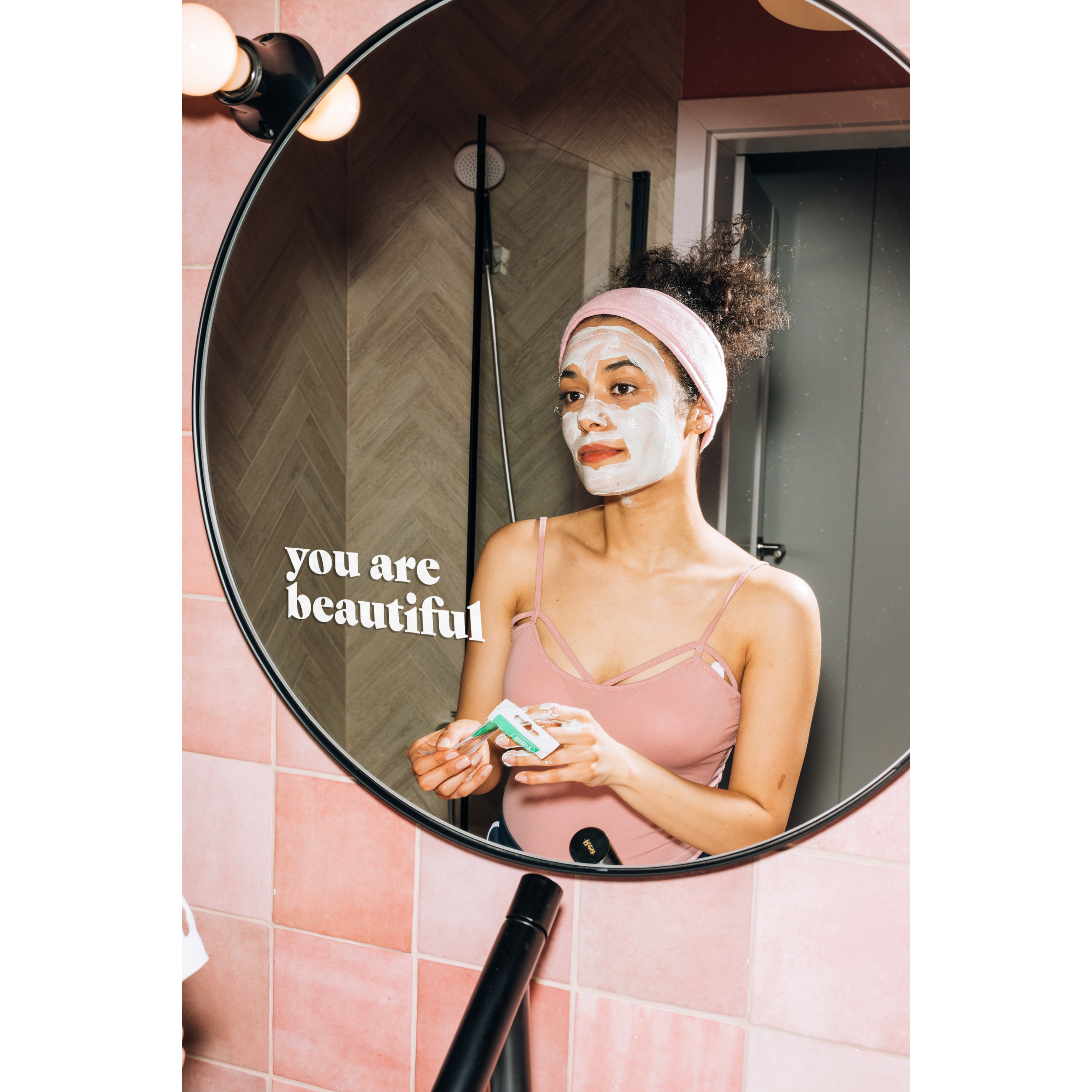 you are beautiful - Affirmation Mirror Sticker
