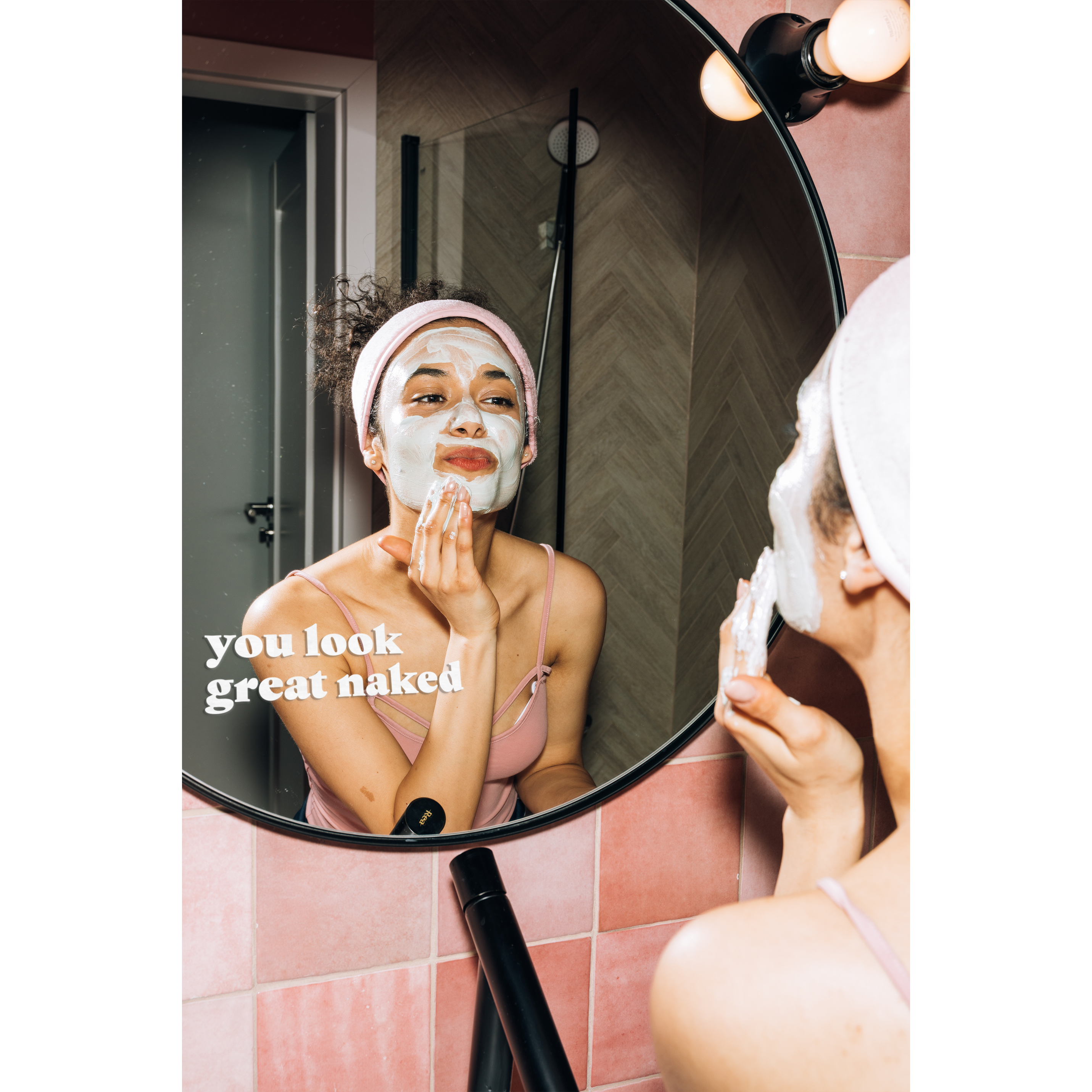 you look great naked - Affirmation Mirror Sticker
