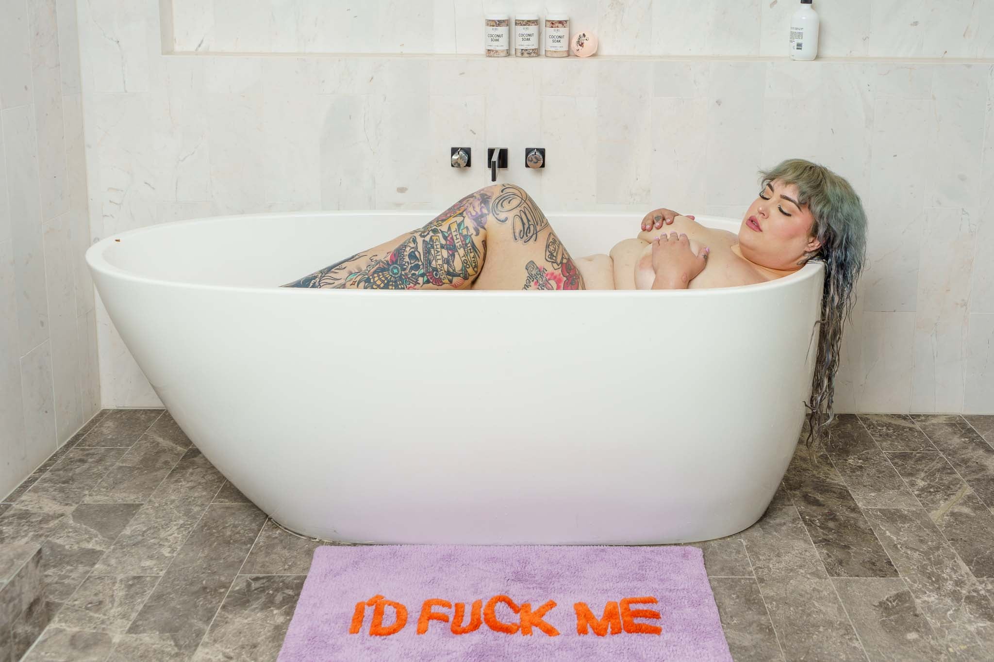 I’d Fuck Me Bath Mat - Lilac